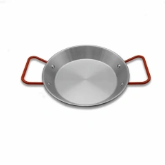 Service Plate Dinnerware Tray Plate Double-handled Flat Frying Pan Stainless Steel Spanish Seafood Plate