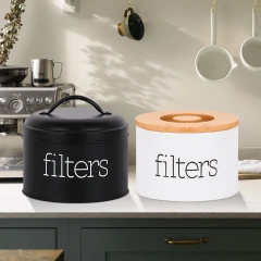 Wholesale Metal Sugar Tanks Storage Buckets Black Children Candy Storage Box with Lid