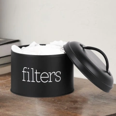 Wholesale Metal Sugar Tanks Storage Buckets Black Children Candy Storage Box with Lid