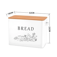 Healthy Metal Bread Container Storage Holder Bread Box for Family Farmhouse Kitchen Countertop