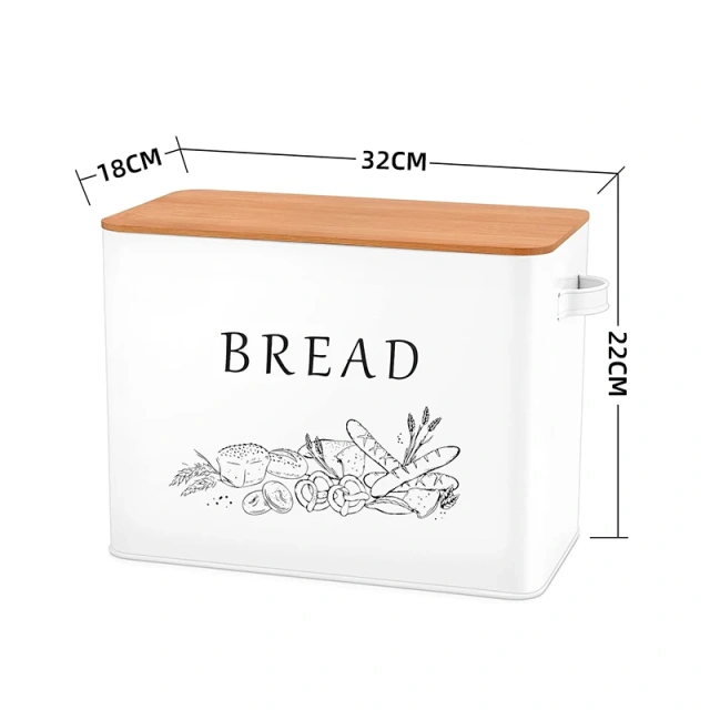 Healthy Metal Bread Container Storage Holder Bread Box for Family Farmhouse Kitchen Countertop
