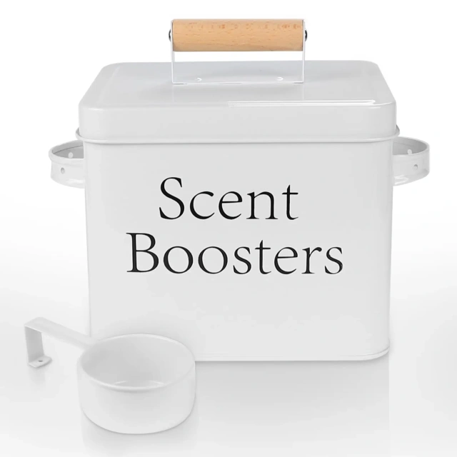 Metal Scent Booster Container for Scent Beads Laundry Room Scent Booster Dispenser With Scoop