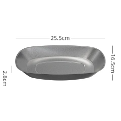 Service Plate Dinnerware Tray Plate & Bowl Set Silver Vintage Party Round Fish Dish for Food Stainless Steel for Events Metal