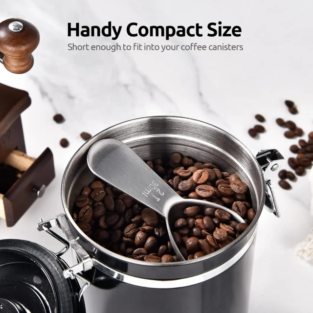15ml Tablespoon Measuring Spoon Short Handled Measure Scooper for Ground Coffee, Bean 30ml Stainless Steel Coffee Scoop: