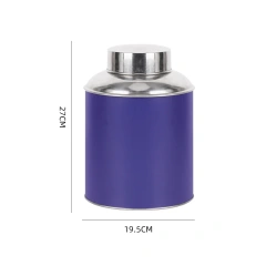 Hot Sale Tea Canister with Double Lid Sealing Large Sizes Tea Storage Can Stainless Steel Tea Container