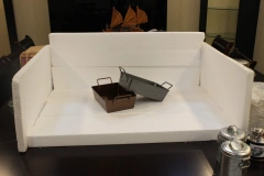 Manufacturer Galvanized Iron Snack Dish 2.5L with Side Handles Restaurant Rectangle Food Tray Metal Fried Chicken Plate