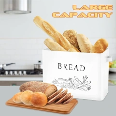 Healthy Metal Bread Container Storage Holder Bread Box for Family Farmhouse Kitchen Countertop