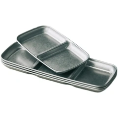 American Retro Frosted Hot Pot Dipping Seasoning Dish Small Dish Household Sauce Bowl 304 Stainless Steel Dividing Plate