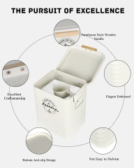 洗衣粉容器分配器支架洗衣房收纳金属洗衣皂分配器带勺子和盖子