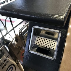 Galvanized Iron Outdoor Standing Ashtray Trash Can Metal Black Powder Coating Ashtray Luxury Sidewalk Ashtray for Public Area