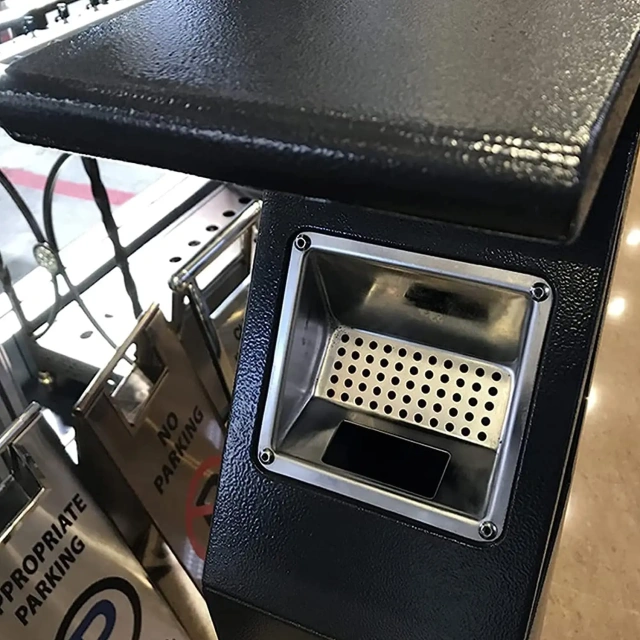 Galvanized Iron Outdoor Standing Ashtray Trash Can Metal Black Powder Coating Ashtray Luxury Sidewalk Ashtray for Public Area