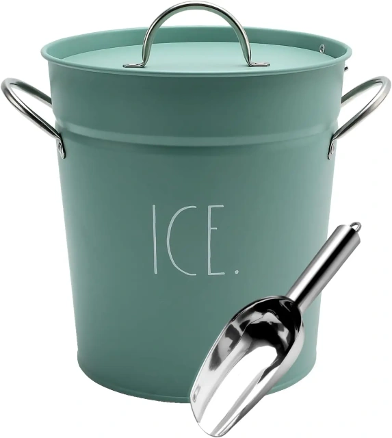 Galvanized Metal Bucket Cooler & Drink Tub Holds 1 Gallon Ice Bucket
