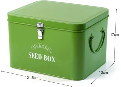 Green Seed Packet Storage Box Organizer Robust Package Container for Seeds and Bulbs