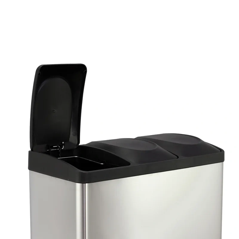 Classification Pedal Rubbish Stainless Steel Wastebasket Sorting Trash Bin Trash Can