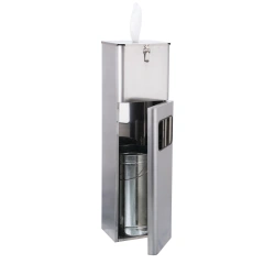 Custom Square Stainless Steel Standing Sanitizing Wipes Dispenser Station Wet Wipes Dispenser Stand for Gym