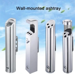 Wall-Mounted Cigarette Commercial Ashtray Wall Mounted Outdoor Cigarette Bin Lockable Wall Mounted Metal Ashtray