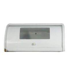 Western Cowboy Classic Bread Metal Storage Container Hotel New Style Bread Box with PVC Window