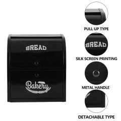 厨房台面收纳盒面包收纳盒厨房储物面包箱带双层面包盒