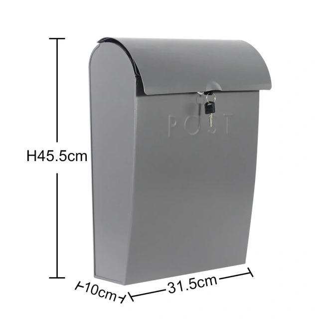 Outdoor Metal Key Large Capacity Mailbox Commercial Rural Home Decorative Office Business Parcel Box Wall Mount Mailbox