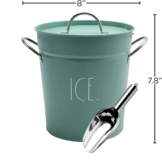 Galvanized Metal Bucket Cooler & Drink Tub Holds 1 Gallon Ice Bucket