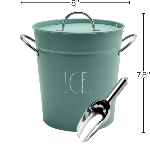 Galvanized Metal Bucket Cooler & Drink Tub Holds 1 Gallon Ice Bucket