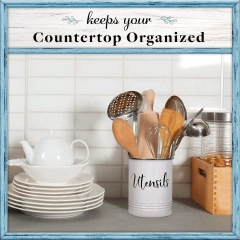 6.7" Utensil Holder Cooking Utensil Countertop Utensil Storage Organizer Caddy