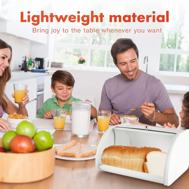 厨房台面翻转面包储存容器面包盒角落面包箱