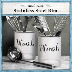 6.7" Utensil Holder Cooking Utensil Countertop Utensil Storage Organizer Caddy