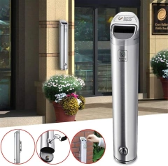 Wall-Mounted Cigarette Commercial Ashtray Wall Mounted Outdoor Cigarette Bin Lockable Wall Mounted Metal Ashtray