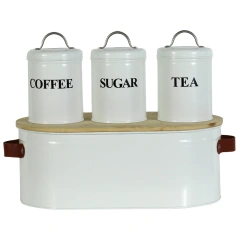 Top Seller Modern Food Storage Bin Container Vintage Galvanized Metal Loaf Bread Storage Box With Bamboo Lid