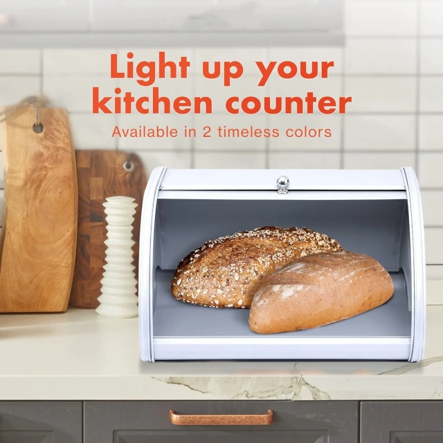 厨房台面翻转面包储存容器面包盒角落面包箱