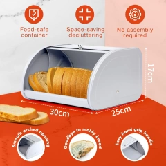 厨房台面翻转面包储存容器面包盒角落面包箱