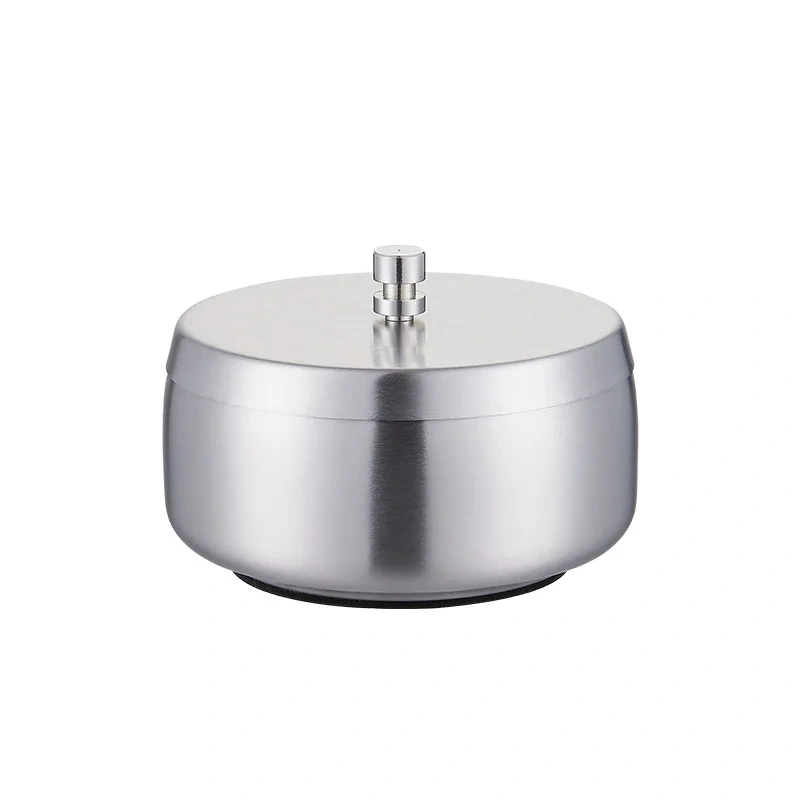 Polished Windproof and Drop-proof Luxury Stainless Steel Desktop Ashtray