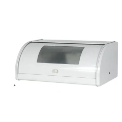 Western Cowboy Classic Bread Metal Storage Container Hotel New Style Bread Box with PVC Window