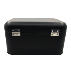 Galvanized Iron Bread Box Kitchen Countertops Metal Storage Bread Box Cabinet Vintage Black Bread Box