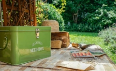 Green Seed Packet Storage Box Organizer Robust Package Container for Seeds and Bulbs