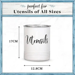 6.7" Utensil Holder Cooking Utensil Countertop Utensil Storage Organizer Caddy