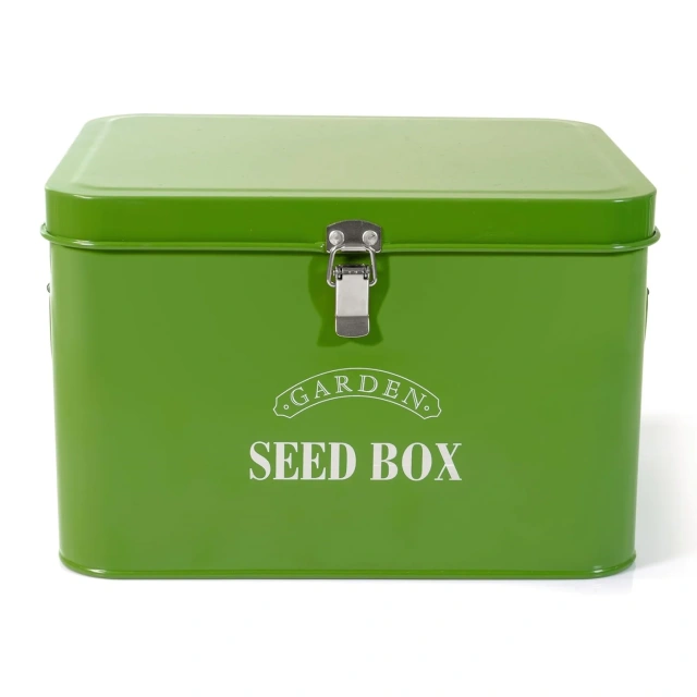 Green Seed Packet Storage Box Organizer Robust Package Container for Seeds and Bulbs