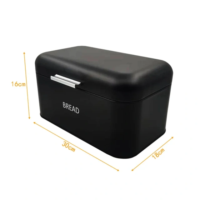 Galvanized Iron Bread Box Kitchen Countertops Metal Storage Bread Box Cabinet Vintage Black Bread Box