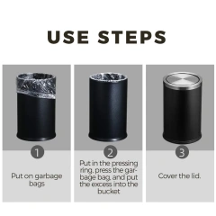 Customized 9L Modern Stainless Steel Trash Can with Flip Lid for Home/Office