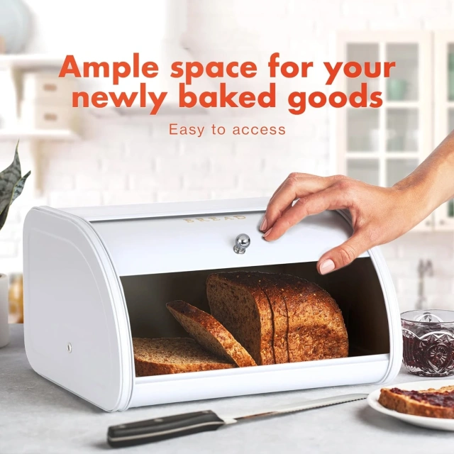 厨房台面翻转面包储存容器面包盒角落面包箱