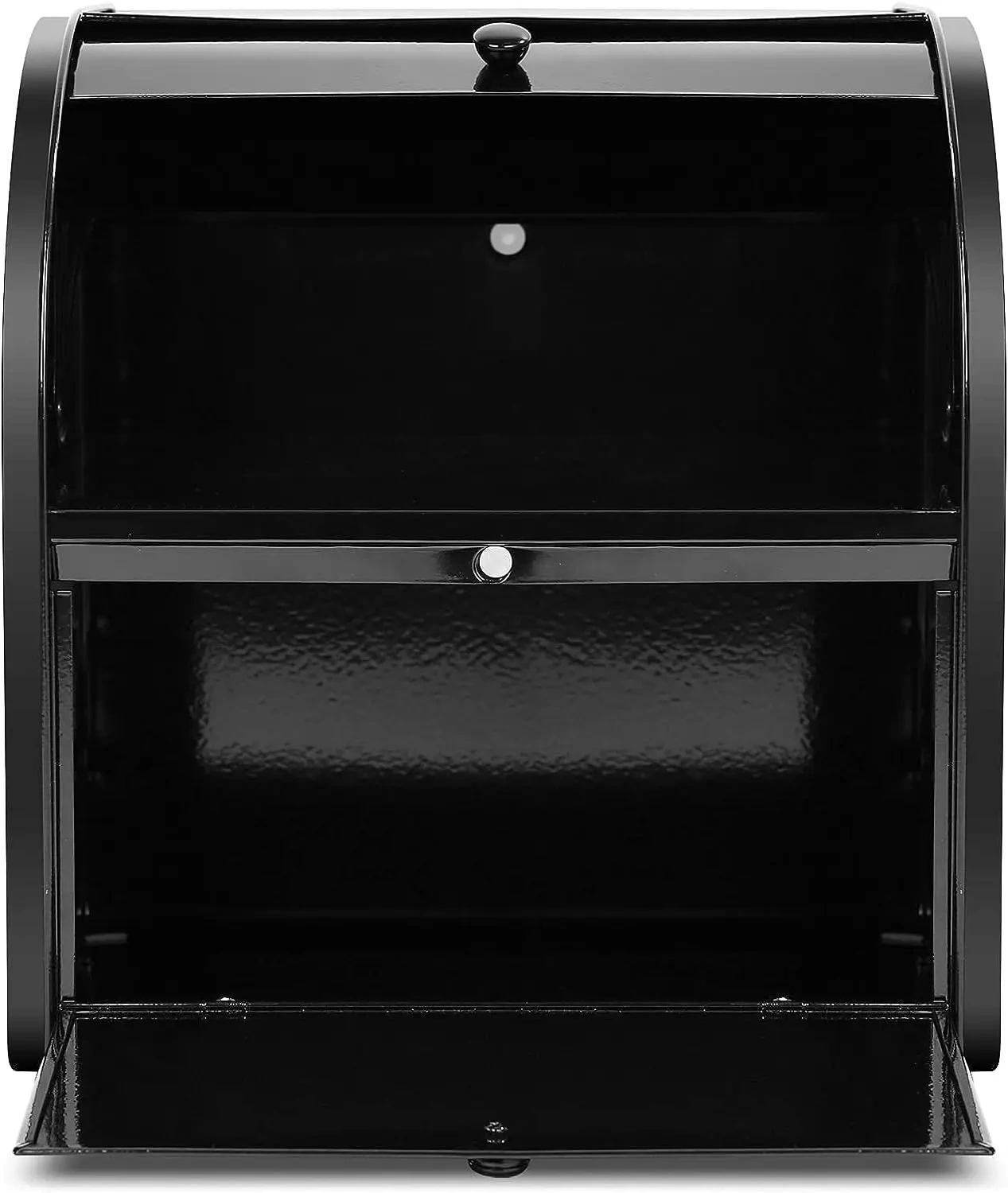 Metal Bread Box Storage Bin with Roll Top Lid Food Storage Double Layer Breadbox Hold