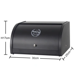 Top Seller Modern Food Storage Bin Container Vintage Galvanized Metal Loaf Bread Storage Box With Bamboo Lid