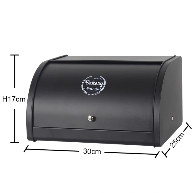 Top Seller Modern Food Storage Bin Container Vintage Galvanized Metal Loaf Bread Storage Box With Bamboo Lid