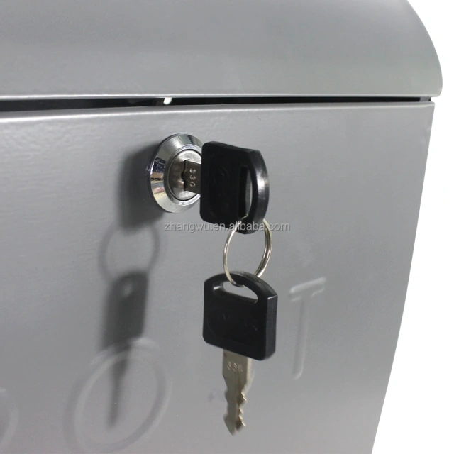 Outdoor Garden Apartment Metal Mailbox Wall Mounted Post Mailbox with Top Slot