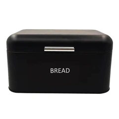 Galvanized Iron Bread Box Kitchen Countertops Metal Storage Bread Box Cabinet Vintage Black Bread Box