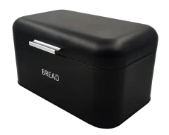 Galvanized Iron Bread Box Kitchen Countertops Metal Storage Bread Box Cabinet Vintage Black Bread Box