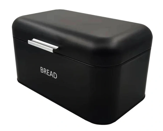Galvanized Iron Bread Box Kitchen Countertops Metal Storage Bread Box Cabinet Vintage Black Bread Box