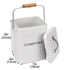 6.4L Kitchen Waste Bin Worm Compost Bucket for Kitchen Countertop