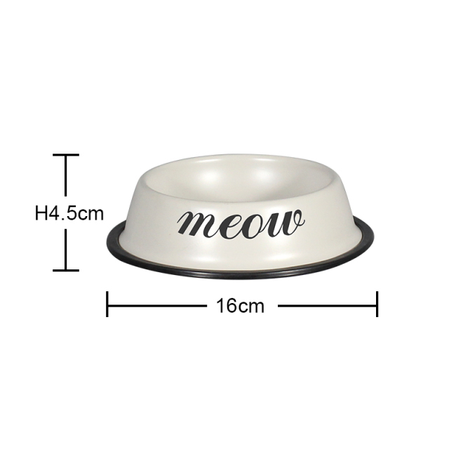 定制猫碗，橡胶防滑，不锈钢材质，可爱宠物食碗套装